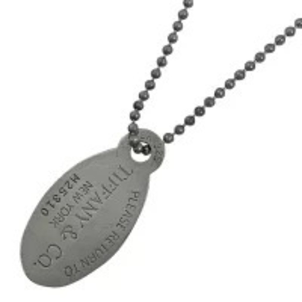 Tiffany Co to Necklace Long Oval Sterling Silver